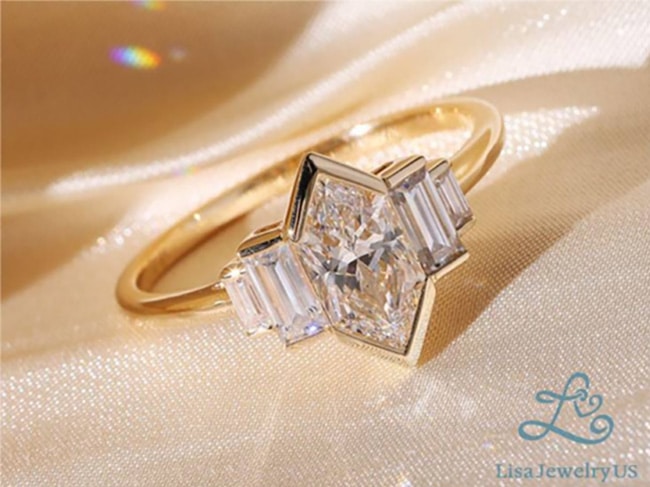 Lab Grown Engagement Rings, Affordable and Brilliant, Long Hexagon Cut