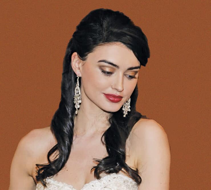 Beautiful bride, study in perfect hair and makeup