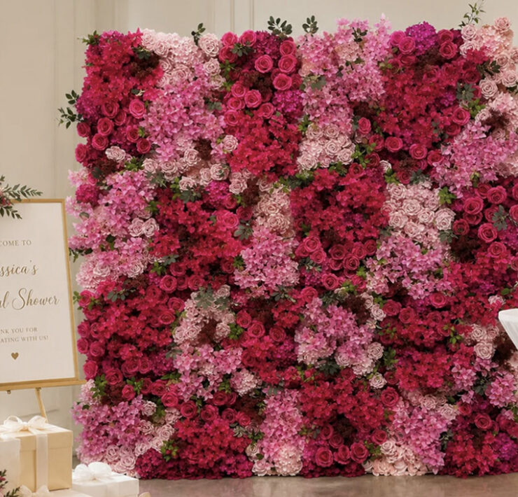 Wedding ceremony | beautiful rose flower wall